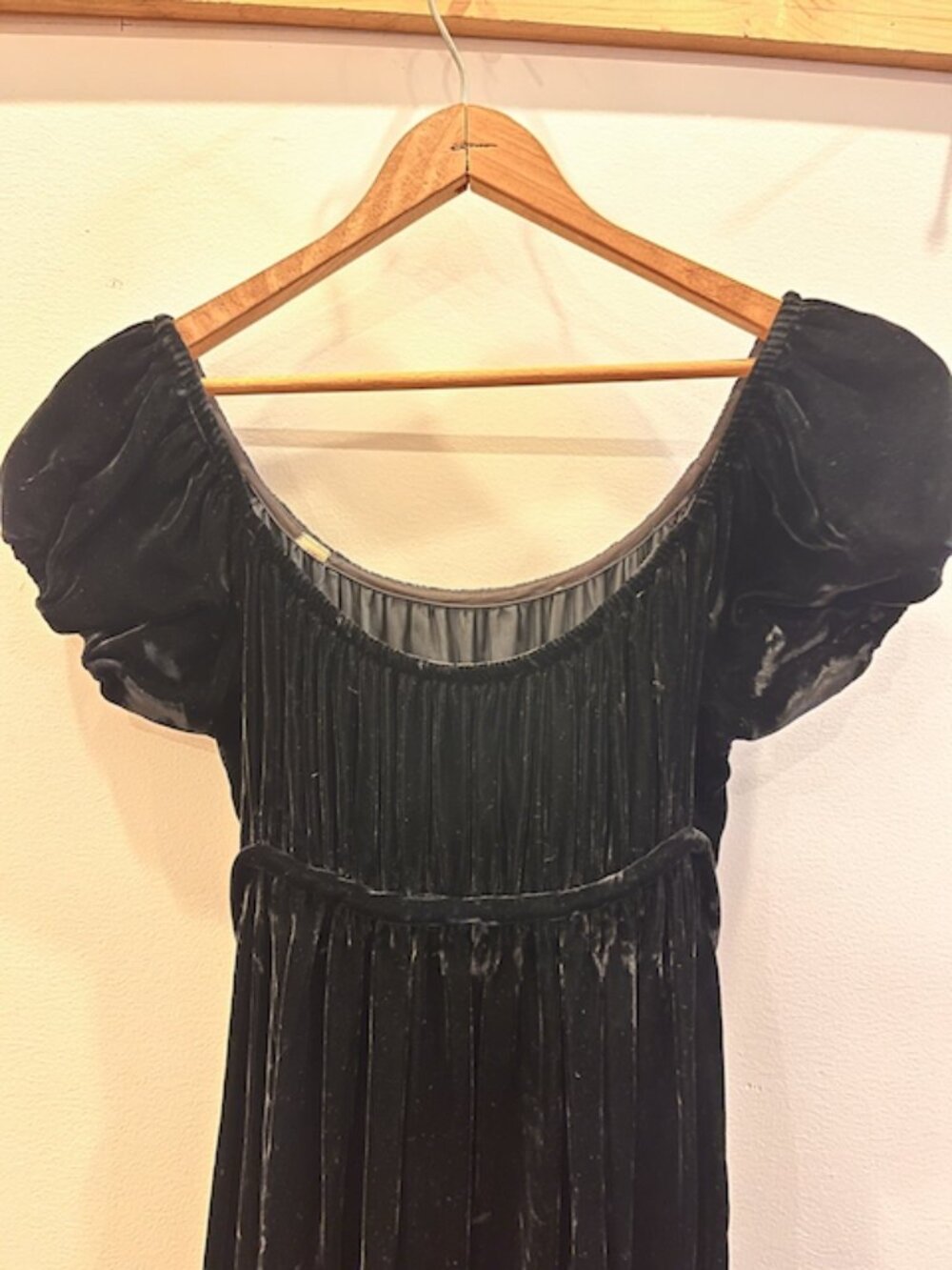 Vintage Black Velvet Dress, approximately modern size 4